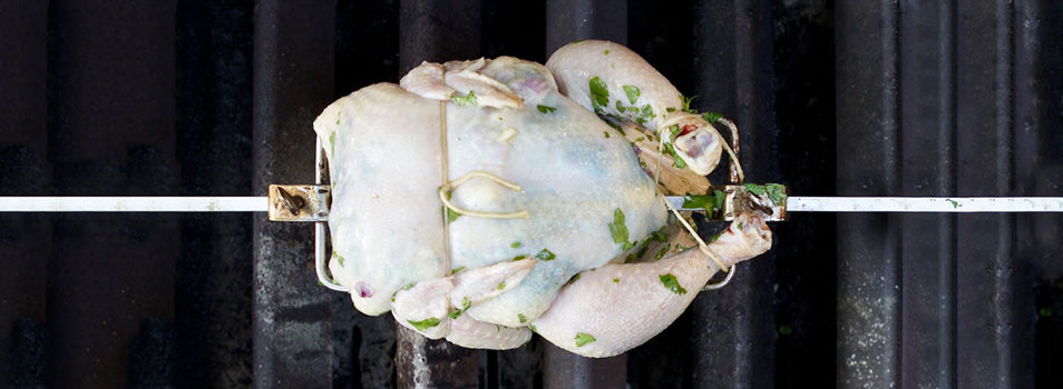 Grilled Rotisserie Chicken with Blaze Rotisserie Kit