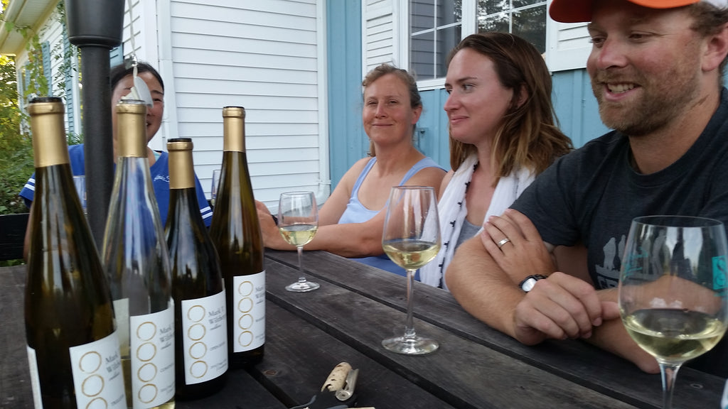 Mark T. Wiltberger Cellars private tasting on my patio at the vineyard in the Finger Lakes