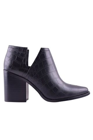 Stuart Cutout Black Croc Boot