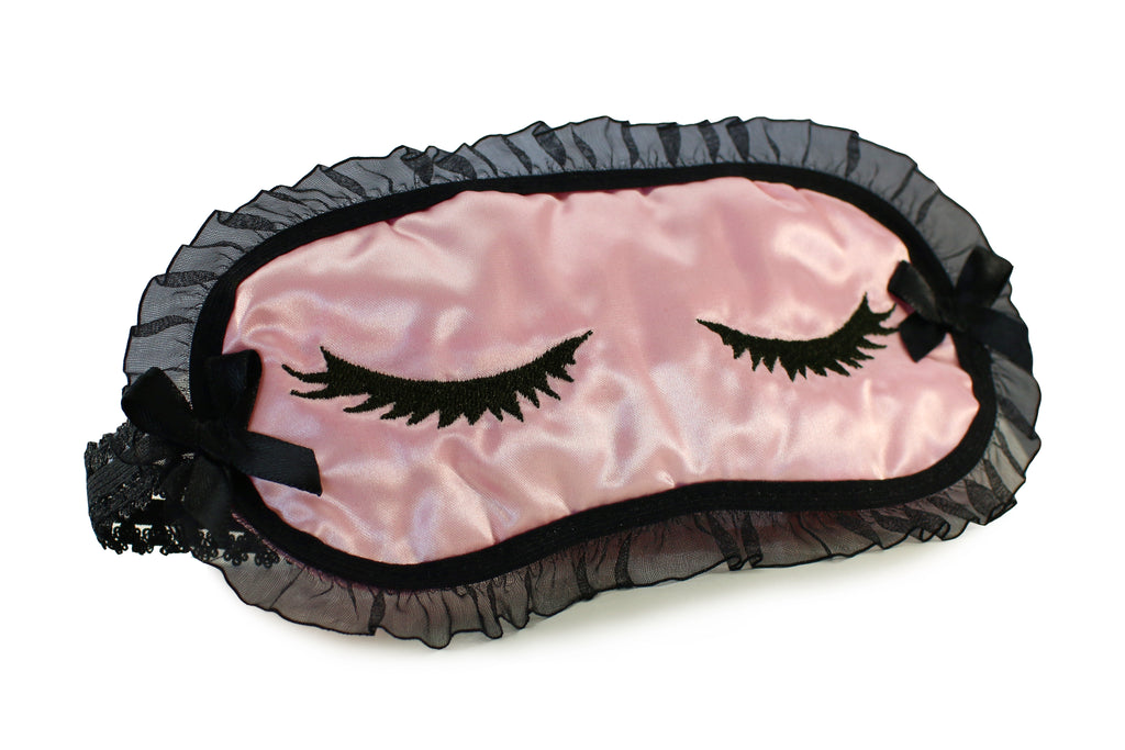 pink satin sleep mask