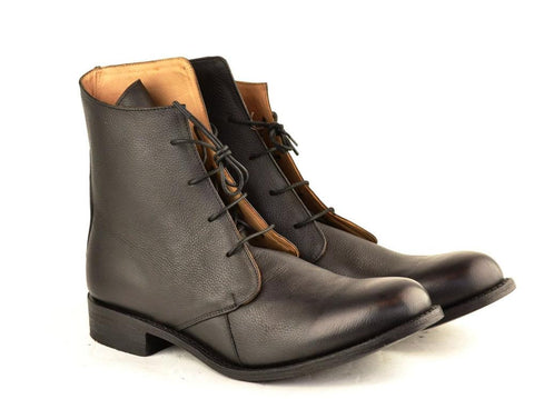 mens derby boot black calf