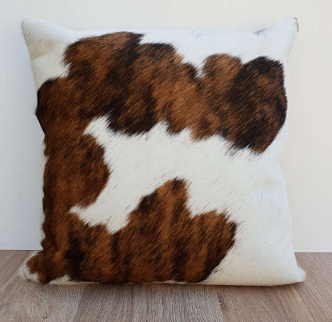 Brown And White Speckle Cowhide Cushion Covers Thread Candy