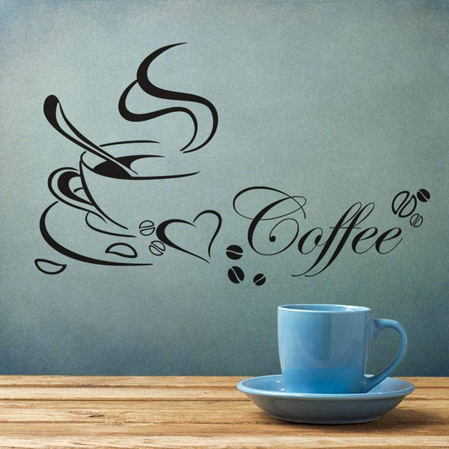 Coffee Cup Wall Sticker For Cafe Wall Decor The Wall Art Guys