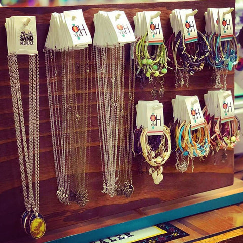 O Yeah Gifts bracelets and necklaces now at Salty Dog Surf Shop