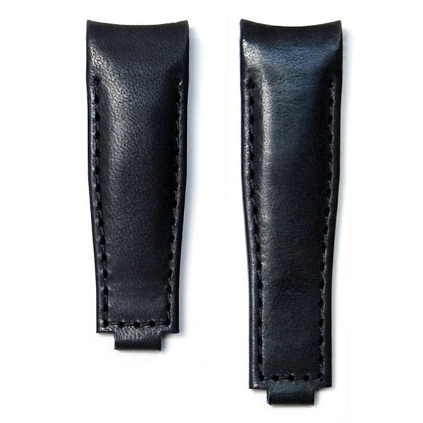 Everest Curved End Leather Strap for Rolex Yacht-Master Deployant Buckle