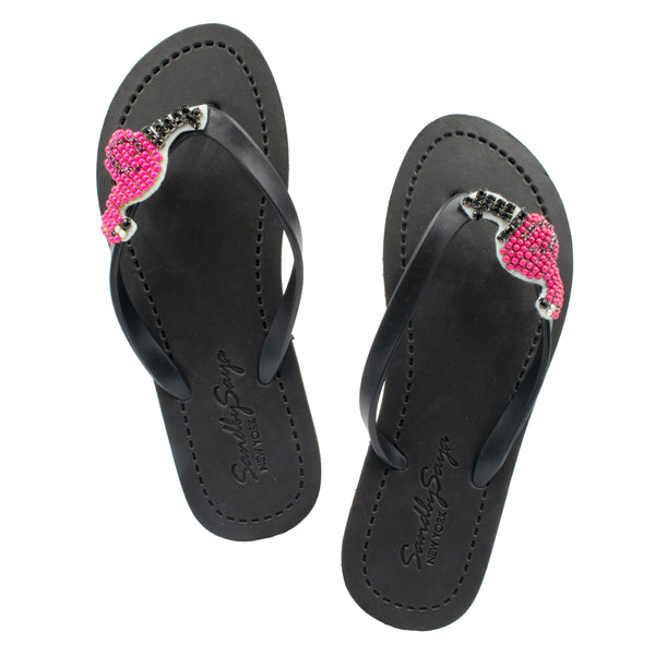 womens flamingo flip flops
