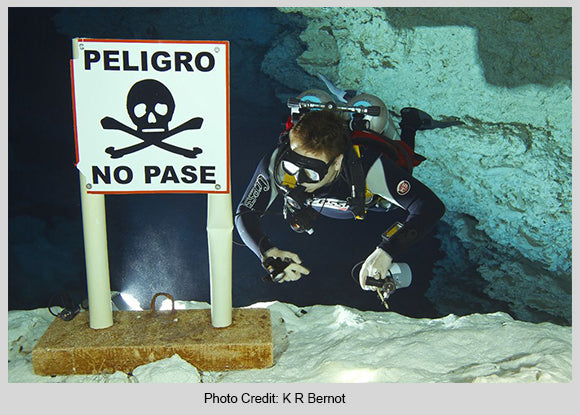 Cave Diving Danger Sign