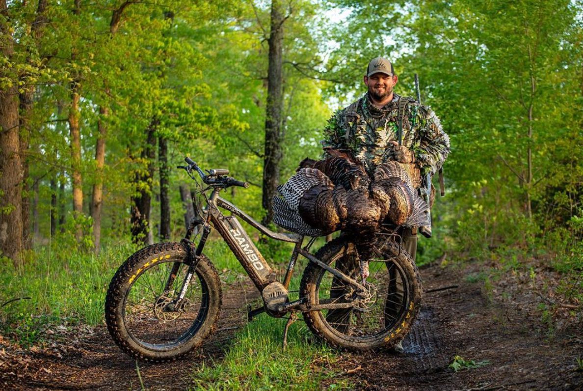 CopeCreative Instagram photo with Rambo eBike and 2 wild turkeys