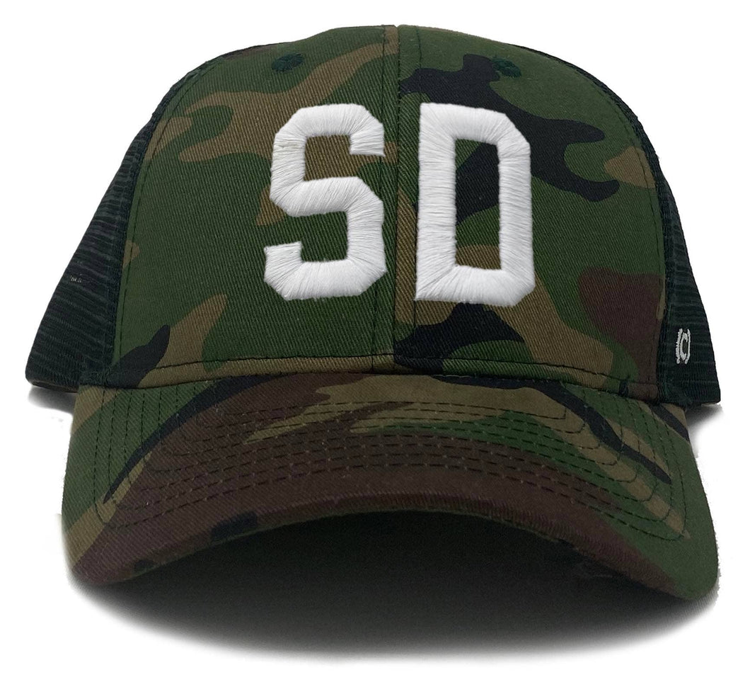 SD - SOUTH DAKOTA - Camo Trucker Hat