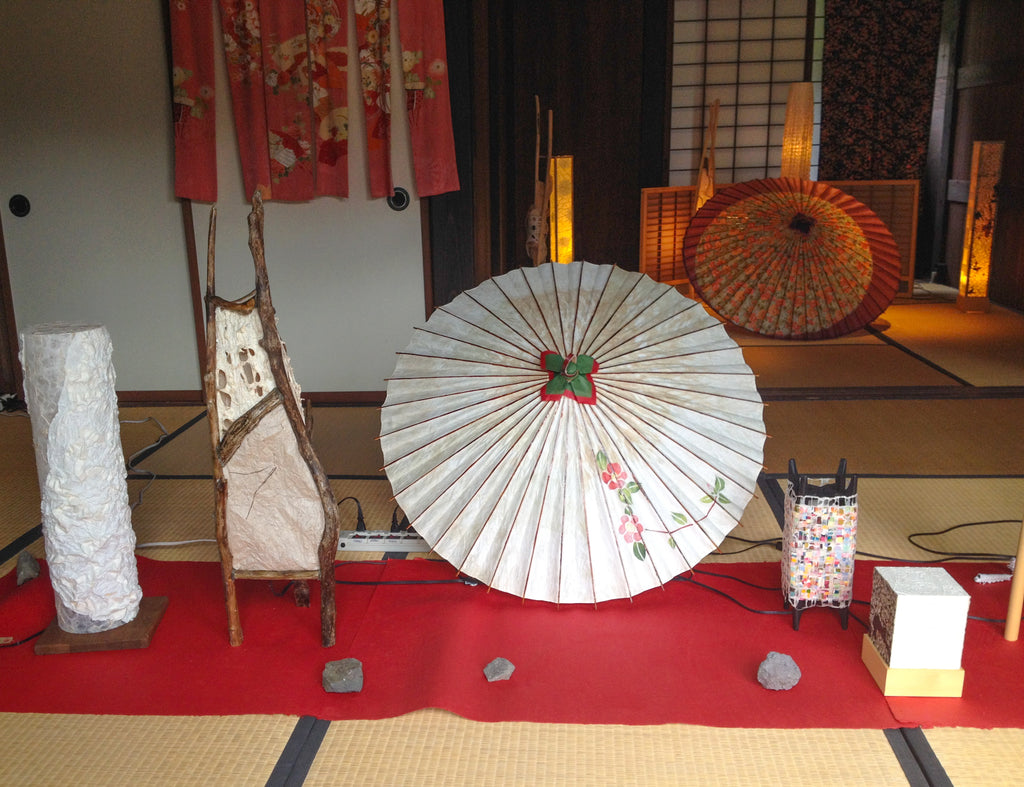 gokayama washi ombrelle papier japonais lampe