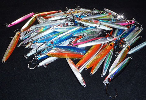 A stack of Downrigger Shop 40 gram jigs