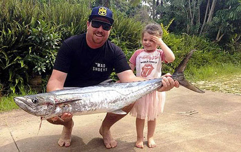 Brad with a Spaniard caught on a trolling rig