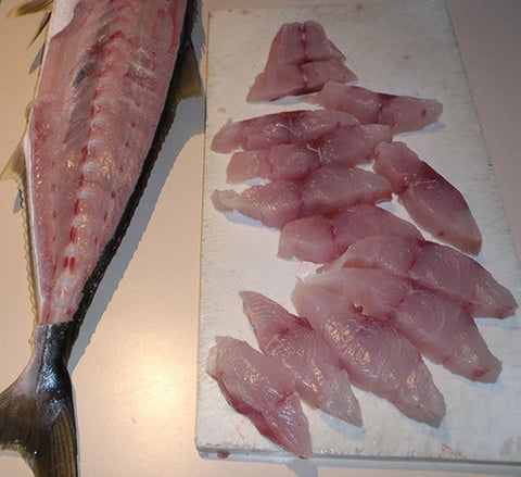 Fillet your kingfish and cut the fillets to size