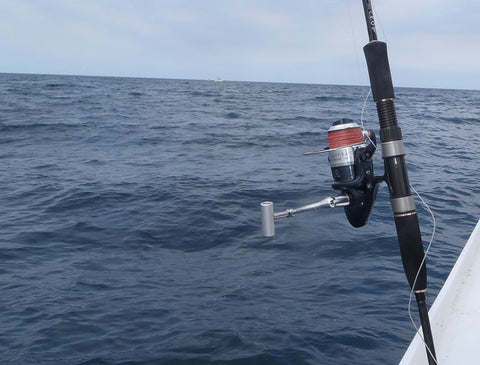 The rod and reel combo ready for action offshore