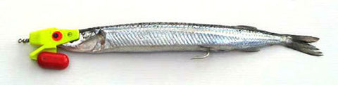 Garfish ready for trolling on a Headstart Lure rig