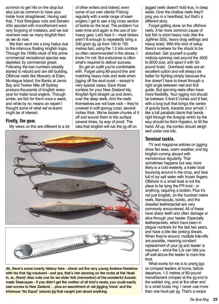 History of jigging and which knife jigs work best