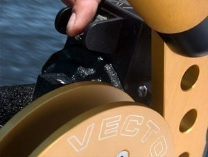 Lower the Downrigger weight with fishing line attached to desired depth