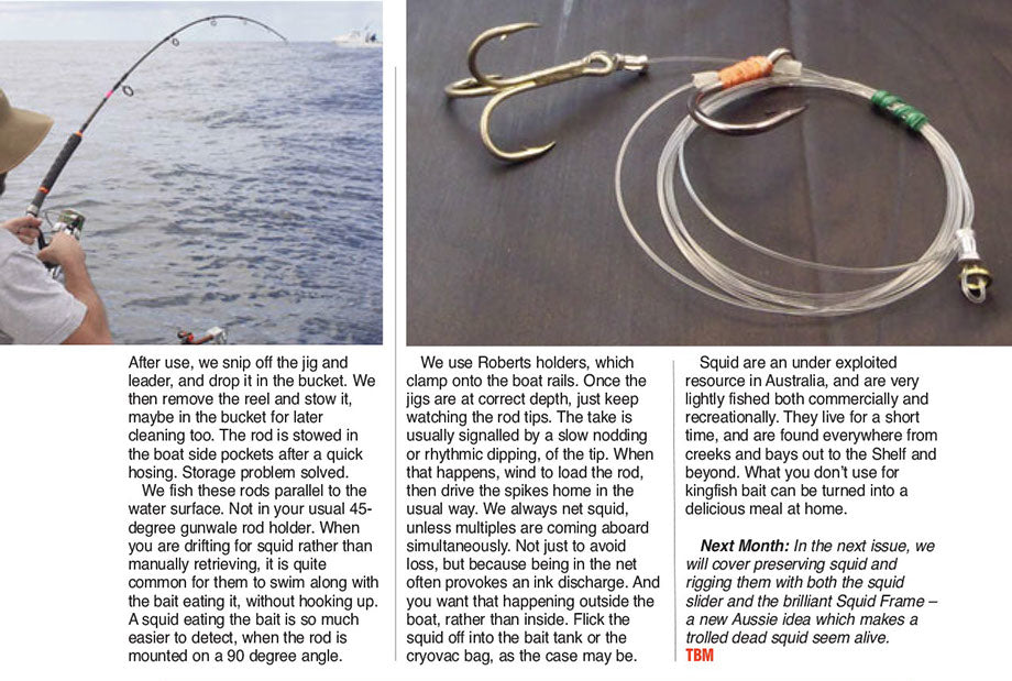 Pre making squid rigs will save time and hassle when you are on the boat fishing