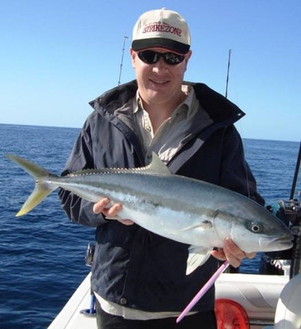 The triple hookup Kingfish on purple 250 gram jig