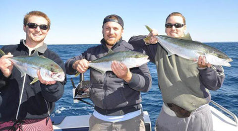 The boys all getting a Kingfish each on a good day out jigging