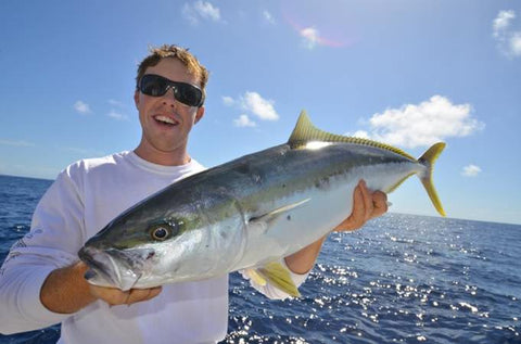 Tim jigging Kingfish of Sydney with Downrigger Shop tackle