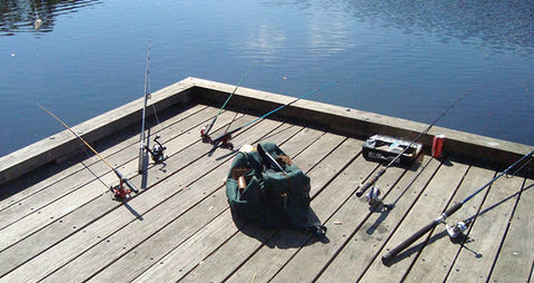 Leaving your rod resting on the wharf can end up with it being broken