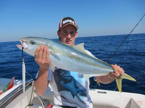 Great Kingfish specimen caught on 250 gram white knife jig