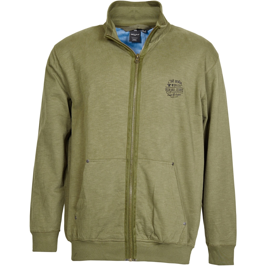 North 56°4 / Replika Jeans (Big & Tall) REPLIKA JEANS Full zip sweat Sweatshirt 0660 Olive Green
