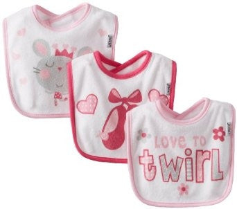 Lamaze Set de Baberos Rosa Nena