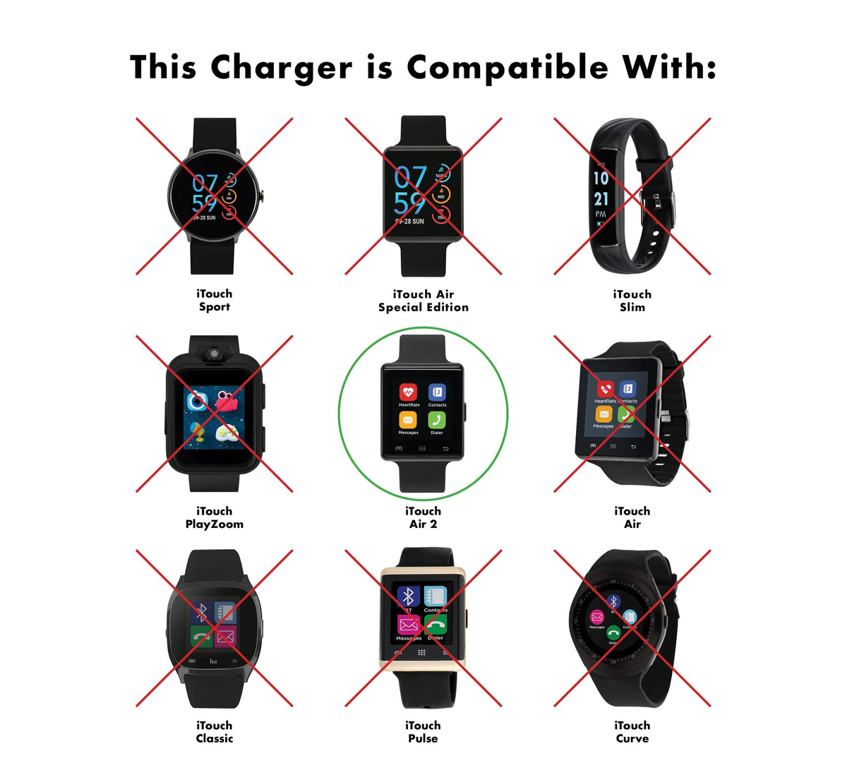 itouch watch charger 2 pin