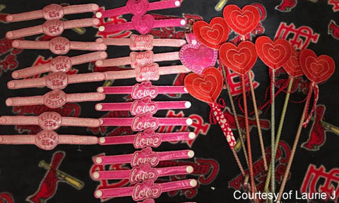 Valentine Day's Snap On Bracelets with KAM snaps no-sew button fasteners
