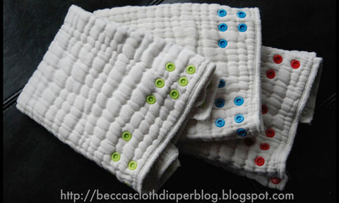 Add Snaps to Prefold Diapers with KAM snap no-sew button fasteners