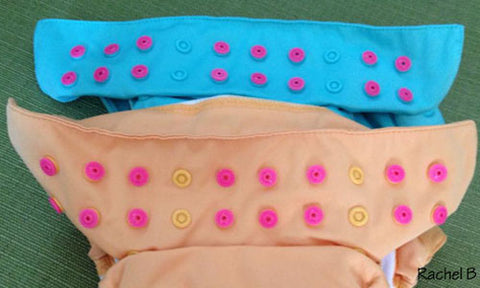 Cover Unused Snaps Sockets Studs on a Cloth Diaper with KAM fasteners