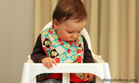 Mega Extra Large Baby Bib Tutorial Free Template Pattern with KAM snap fasteners