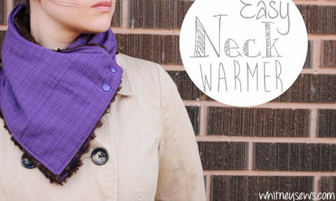 Cowl Neck Warmer with KAM snap fasteners