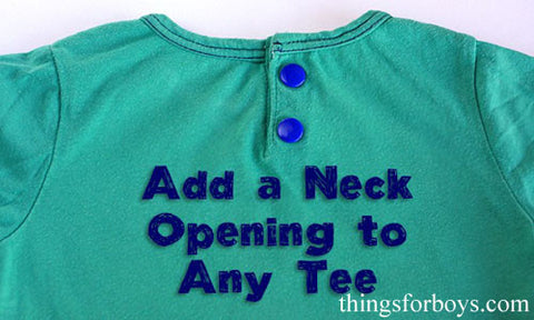 Widen the Neck Opening on A Shirt with Button Snaps Fasteners