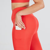 Hot Coral Core Pocket Leggings