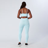 Sky Blue Melange Recycled Seamless Leggings