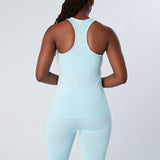 Sky Blue Melange Recycled Seamless Tank