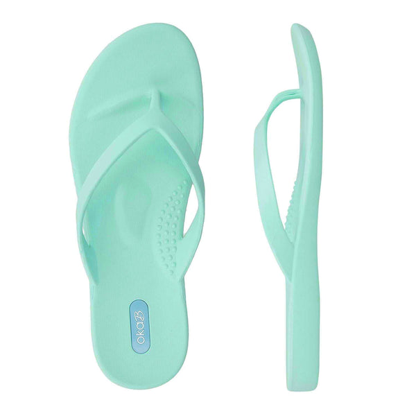 teal flip flops