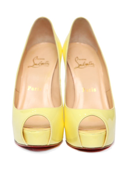 christian louboutin yellow pumps