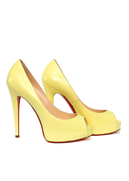 yellow louboutin heels