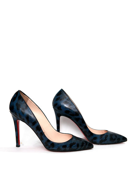 Dark Blue Leopard Pumps – Luxout Store