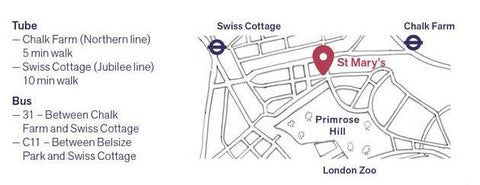 Directions to the Primrose Hill winter designer sale