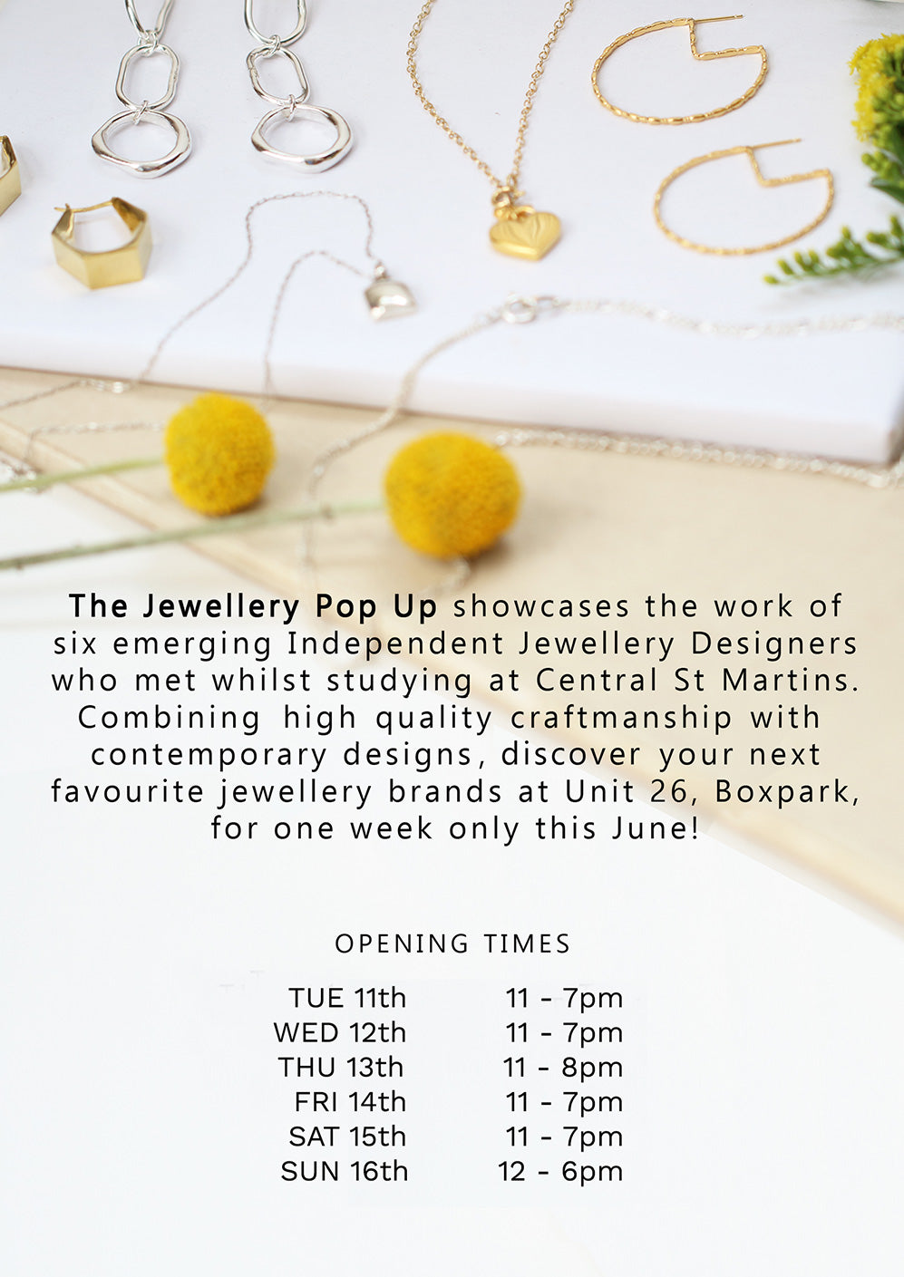 Summer jewellery pop up boxpark shoreditch June 2019