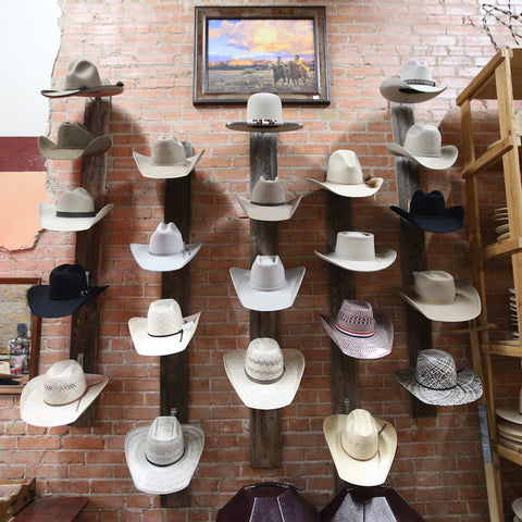 wall of hats