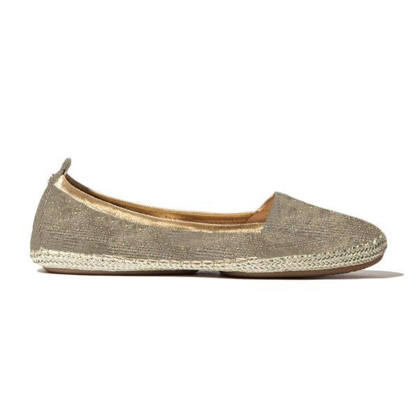 gold glitter espadrille