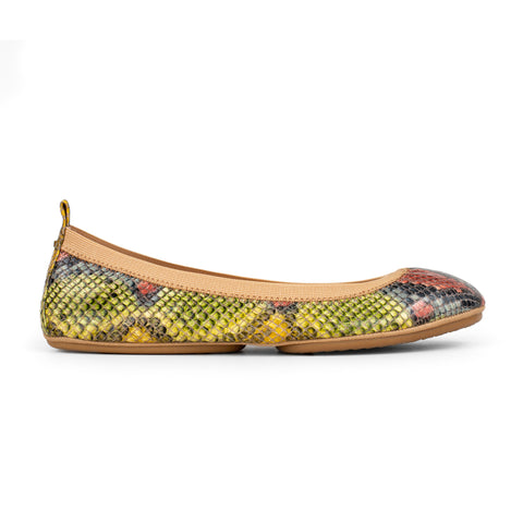 Samara Silver Metallic Foiled Suede Quilted Ballet Flat