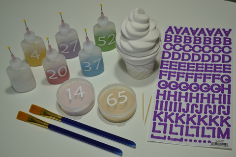 Ceramic Ice Cream Cone Box Painting Supplies