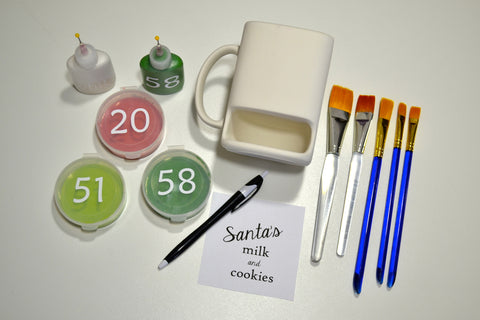 Santa's Milk and Cookies Ceramic and Paint Supplies